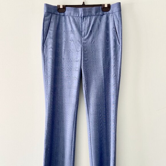 BANANA REPUBLIC Blue Patterned Logan Trousers - Size 4 - Picture 1 of 6